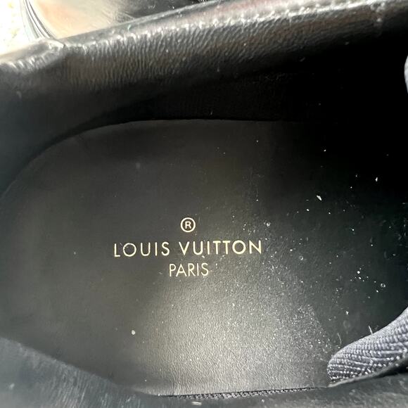 Louis Vuitton Men's Monogram Derby Shoes In Black size 9 LV 10 US 43 EU CL - Picture 4 of 8